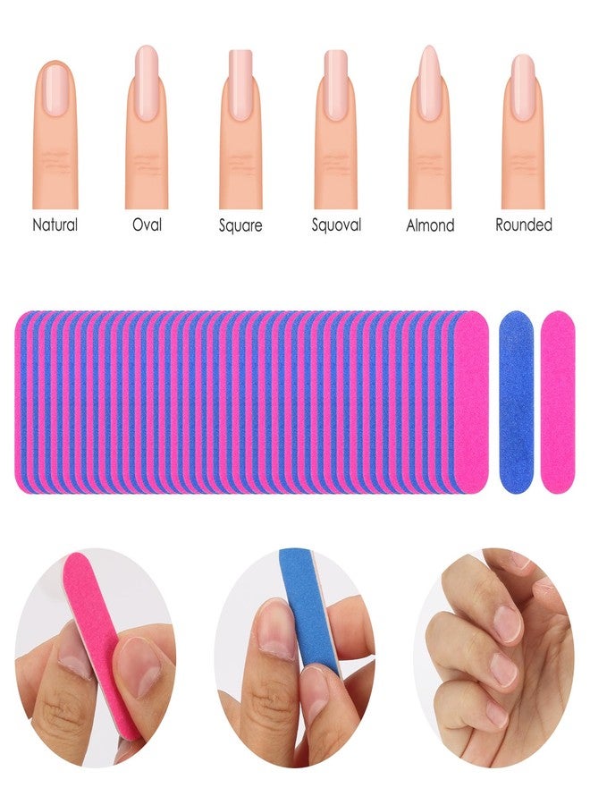 Tecbeauty 277Pcs Toe Separators Set- Nail Spa Party Tools, Mini Nail Files Buffers Block, Orange Nail Sticks Pedicure Wood Cuticle Pushers - Image 4